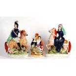 Three Victorian Staffordshire figures to include Louis, Napoleon and Empress of France (3).