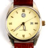 An MG gentleman's wristwatch with date aperture.