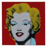 After Andy Warhol - Marilyn Monroe - oil on canvas, unframed, 60 by 60cms (24 by 24ins).