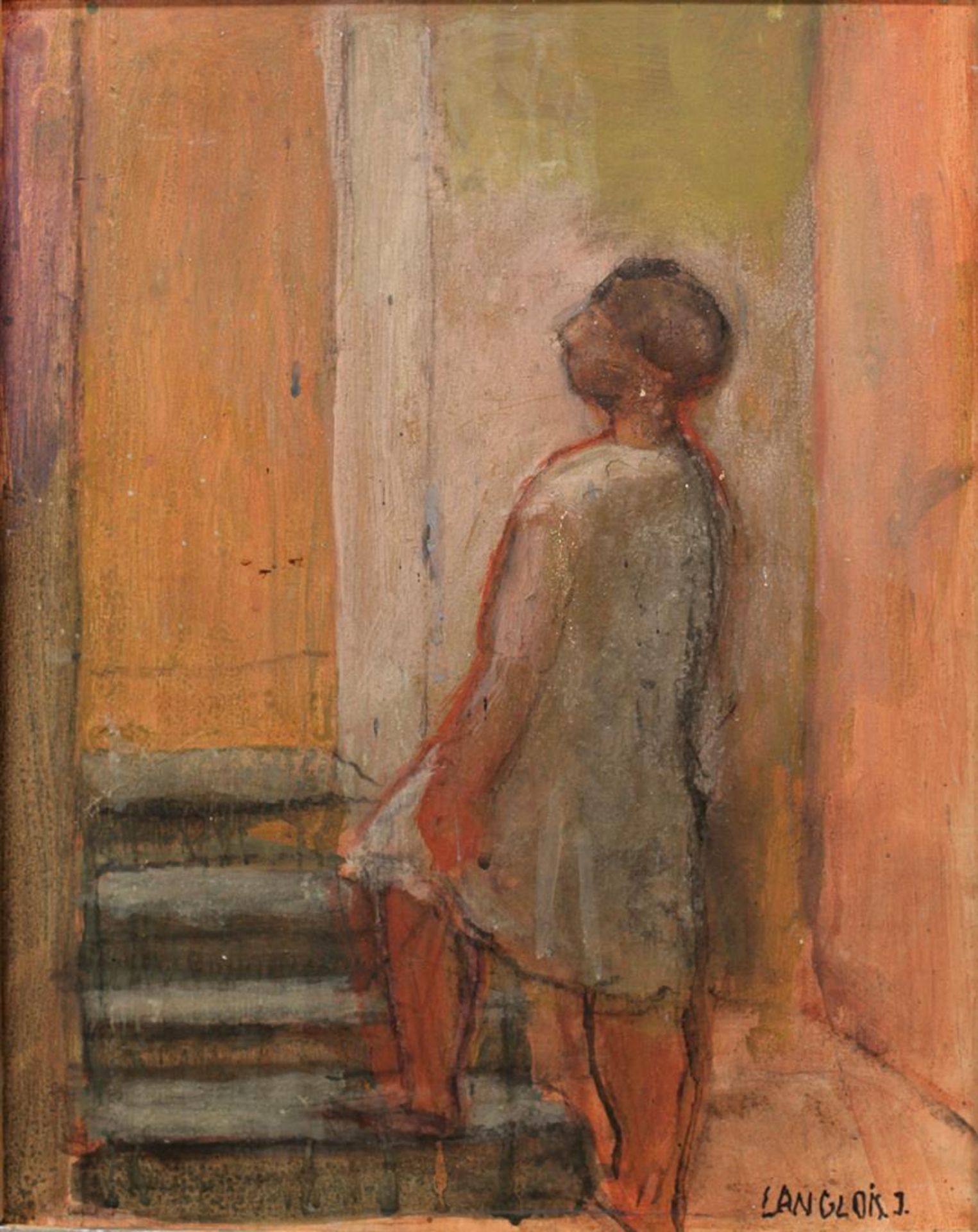 Jean LANGLOIS (8 mars 1923-15 janvier 2014) - « Femme montant un escalier » (1965) [...]