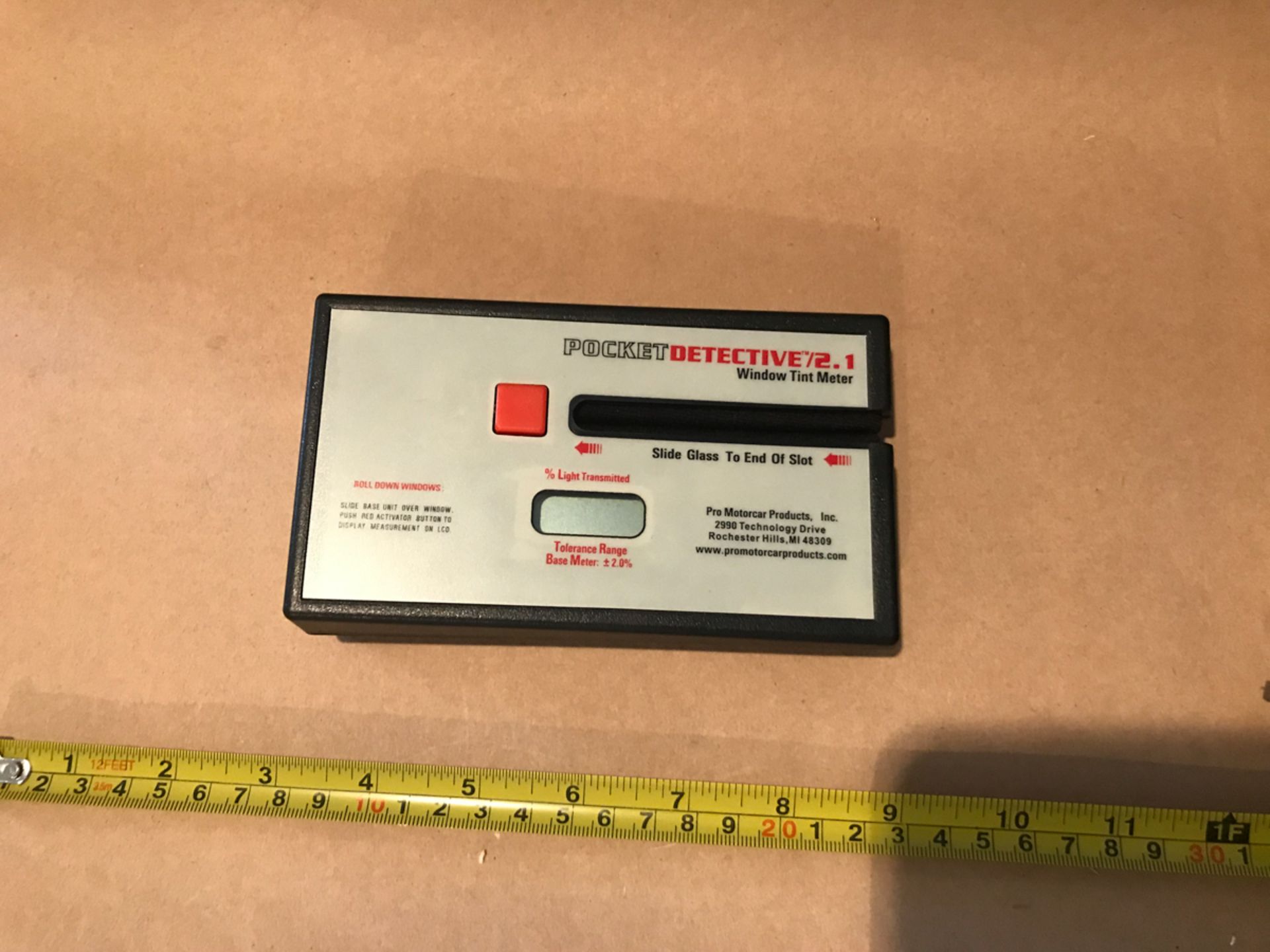 WINDOW TINT METER 'POCKET DECTECTIVE' PMC-8010