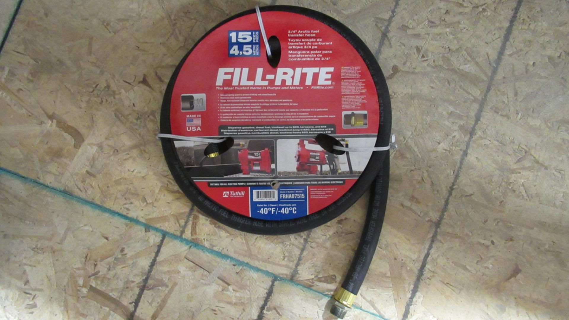 TUYAU SOUPLE DE TRANSFERT DE CARBURANT ARTIQUE -40'F 3/4"x15' FILL-RITE FRHA07575