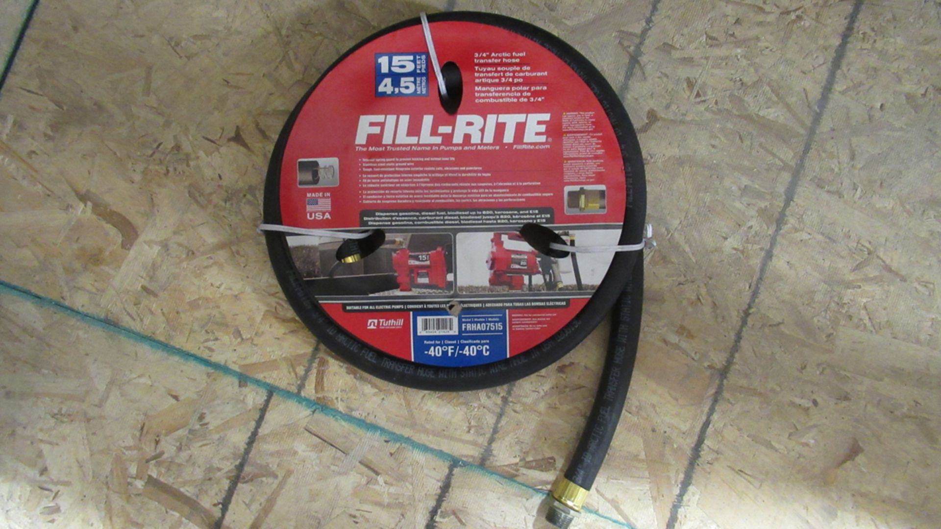 TUYAU SOUPLE DE TRANSFERT DE CARBURANT ARTIQUE -40'F 3/4"x15' FILL-RITE FRHA07575