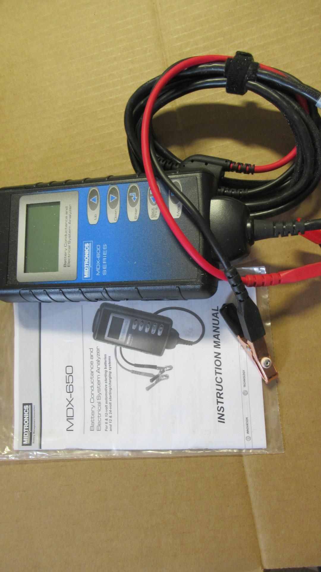 BATTERY CONDUCTANCE & ELECTRICAL SYSTEM ANALYZER W/CARRYING CASE MIDTRONICS MDX-650