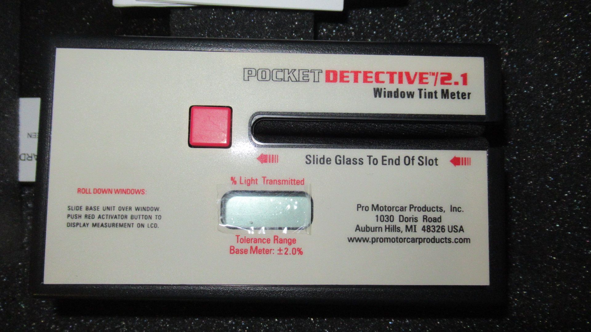 SLIDE ON POCKET DETECTIVE 2.1 WINDOW PMC-801-0 - Image 2 of 2