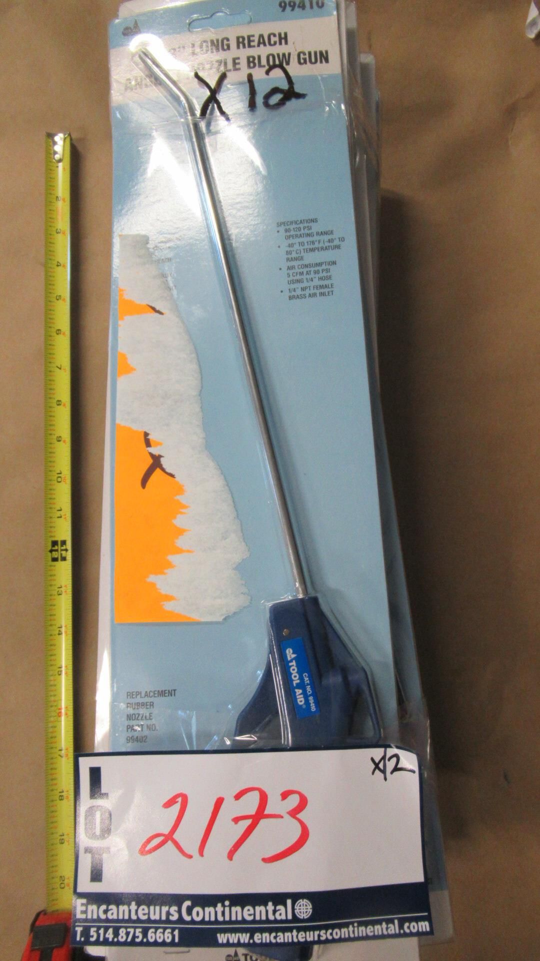 13" LONG REACH ANGLED NOZZEL BLOW GUN TOOL AID 99410