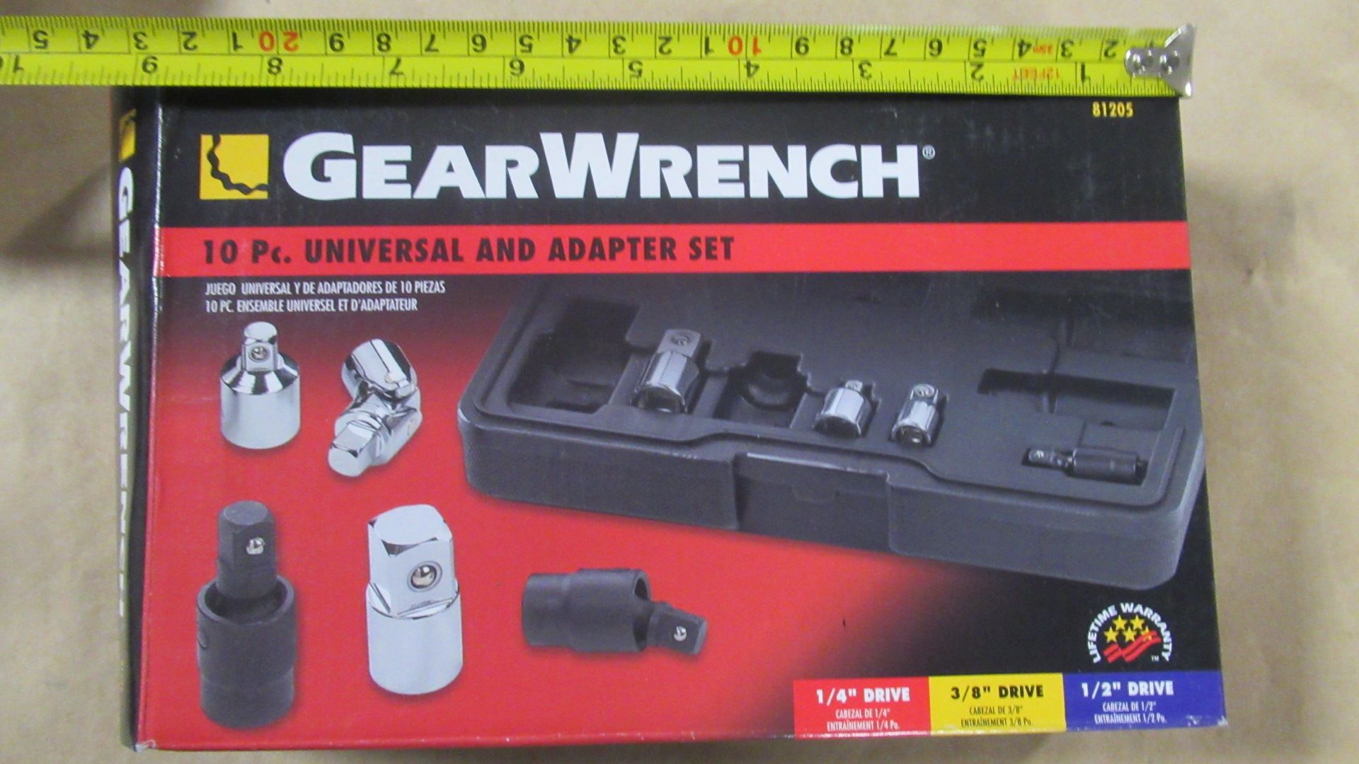 10 PC UNIVERSAL AND ADAPTER SET GW 81205