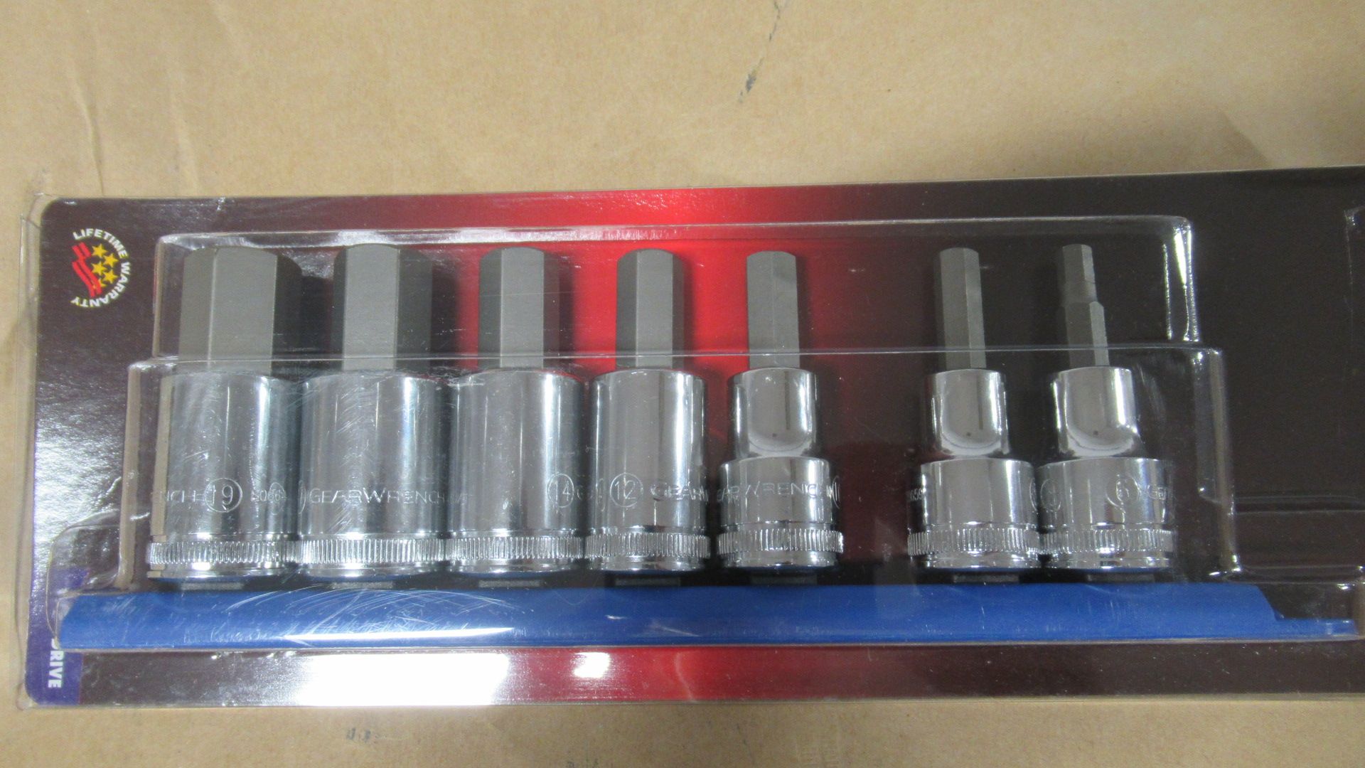 7 PCS METRIC HEX BIT SOCKET SET 6-19mm GW 80720 (SANS BAC)