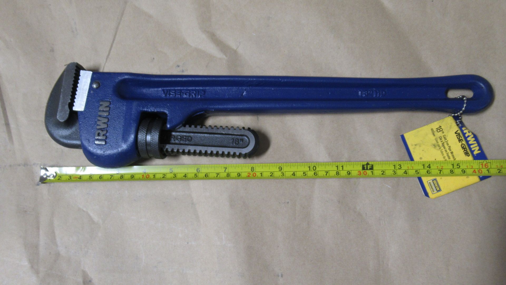 PIPE WRENCH EN FONTE 18" IRWIN 274103