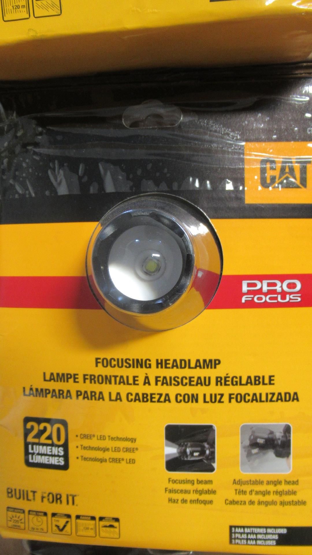 LAMPE FRONTAL A FAISCEAU REGLABLE 220 LUMENS CAT CT 14200