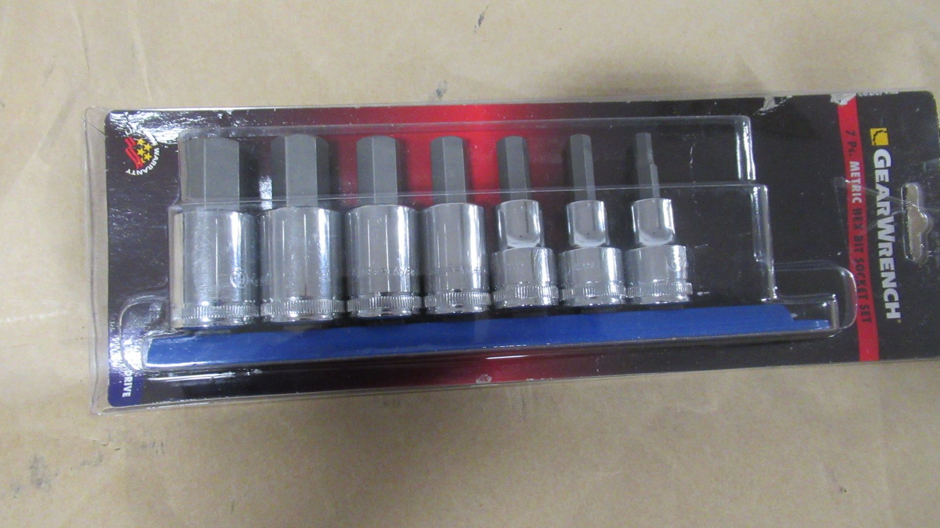 7 PCS METRIC HEX BIT SOCKET SET 6-19mm GW 80720 (SANS BAC)