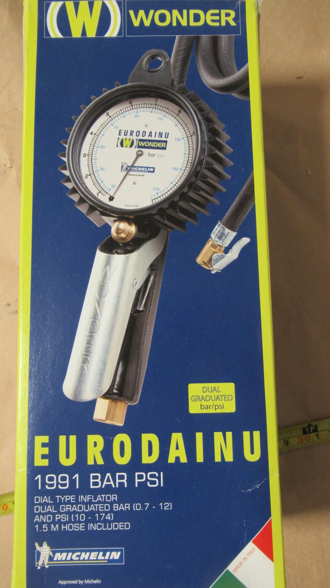 TIRE INFLATOR W/GAGE 0-174 PSI EURODAINU WONDER