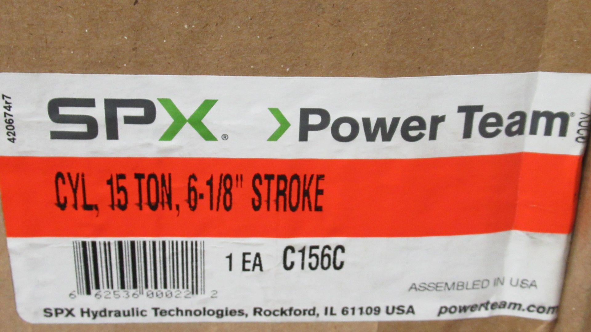 CYLINDER 15t 6-1/8" STROKE SPX C156C - Image 2 of 2