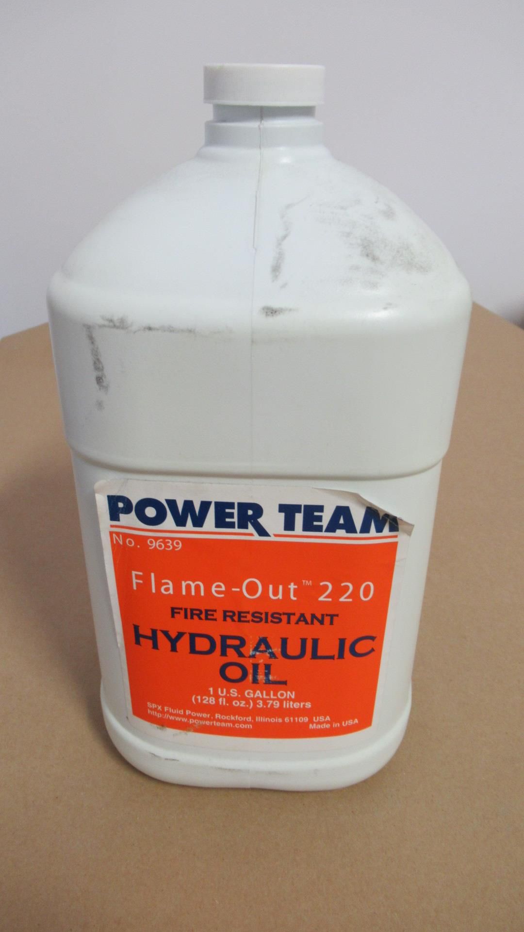 FLAME-OUT 220 FIRE RESISTANT HYDRAULIC OIL 1g POWER TEAM 9639