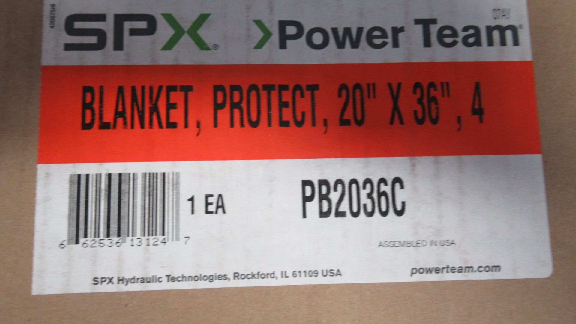 BLANKET PROTECT 20"x36" SPX PB2036C - Image 2 of 2