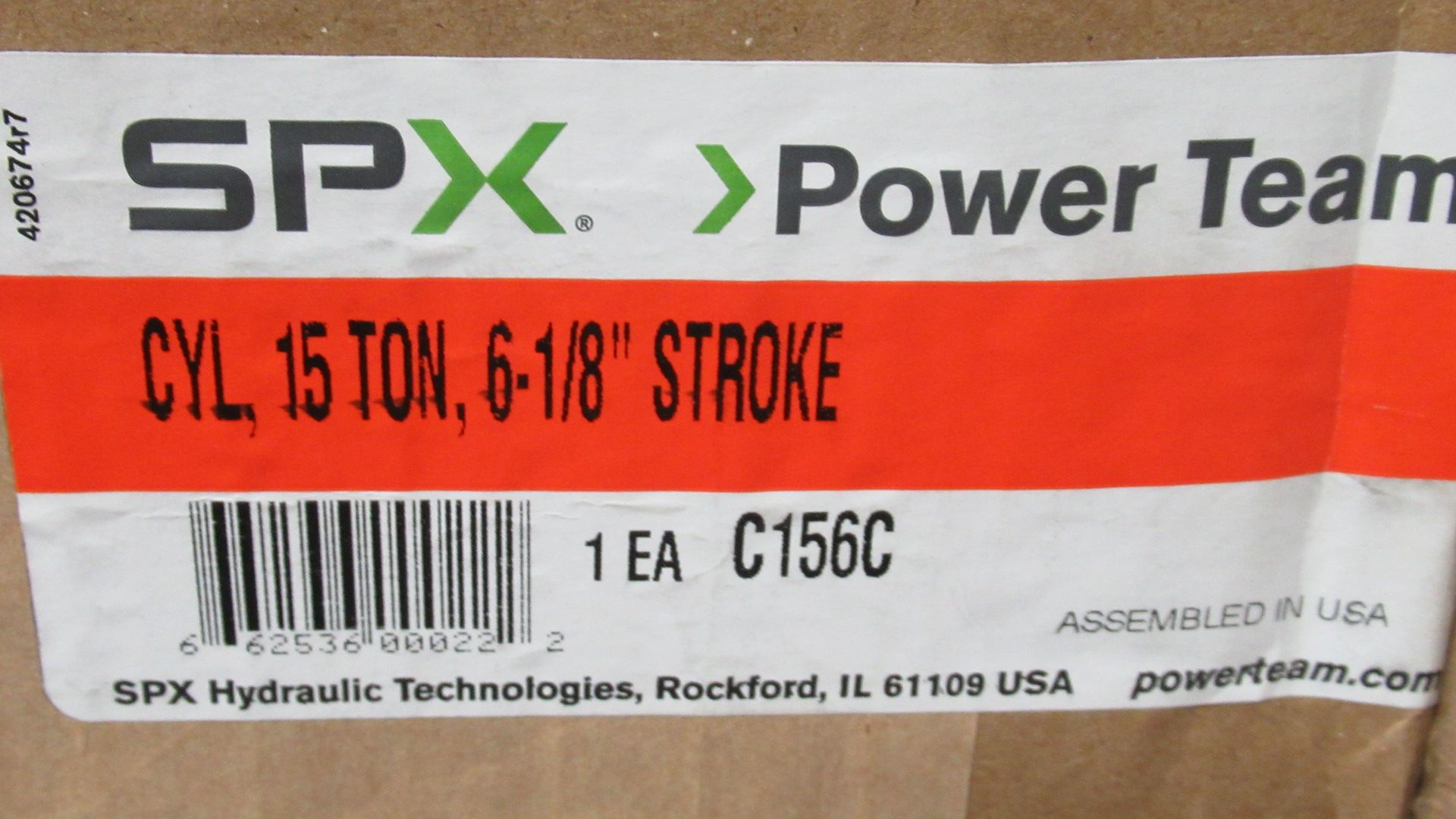 CYLINDER 15t 6-1/8" STROKE SPX C156C - Image 2 of 2