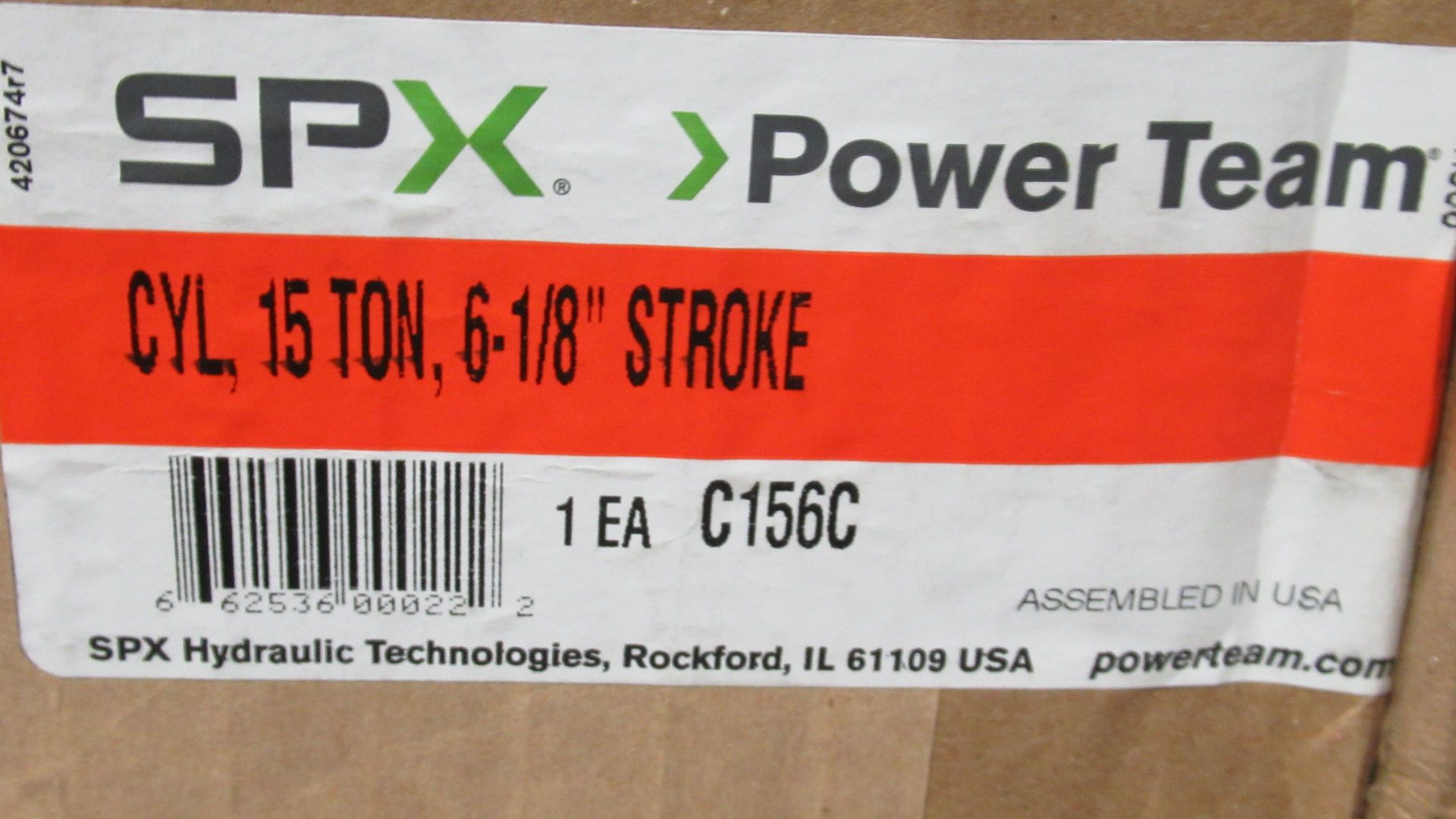 CYLINDER 15t 6-1/8" STROKE SPX C156C - Image 2 of 2