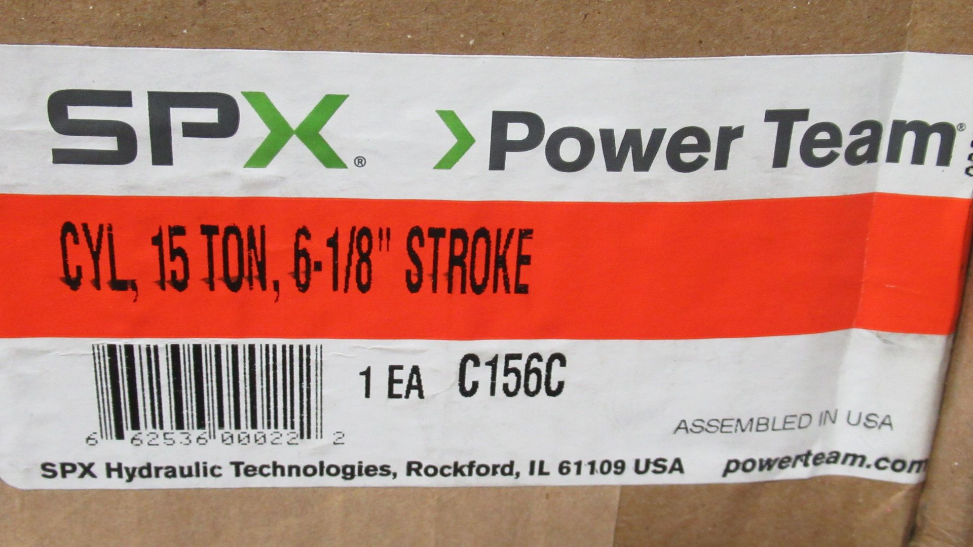 CYLINDER 15t 6-1/8" STROKE SPX C156C - Image 2 of 2