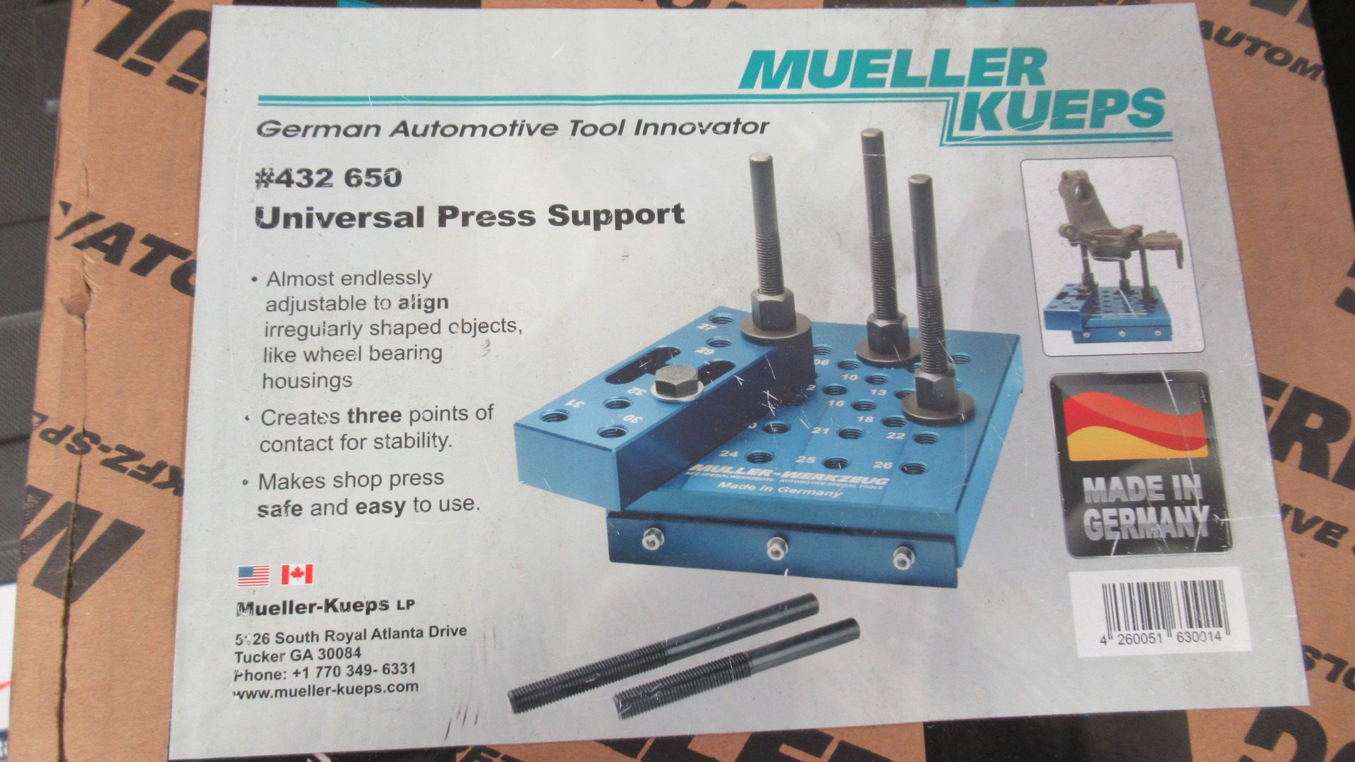 UNIVERSAL PRESS SUPPORT MUELLER KUEPS 432-650 - Image 2 of 2