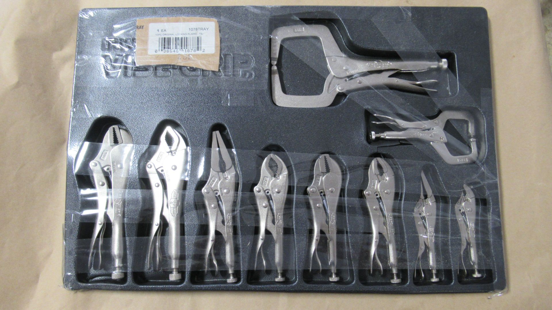 10PC LOCKING PLIERS SET IRWIN 1078TRAY