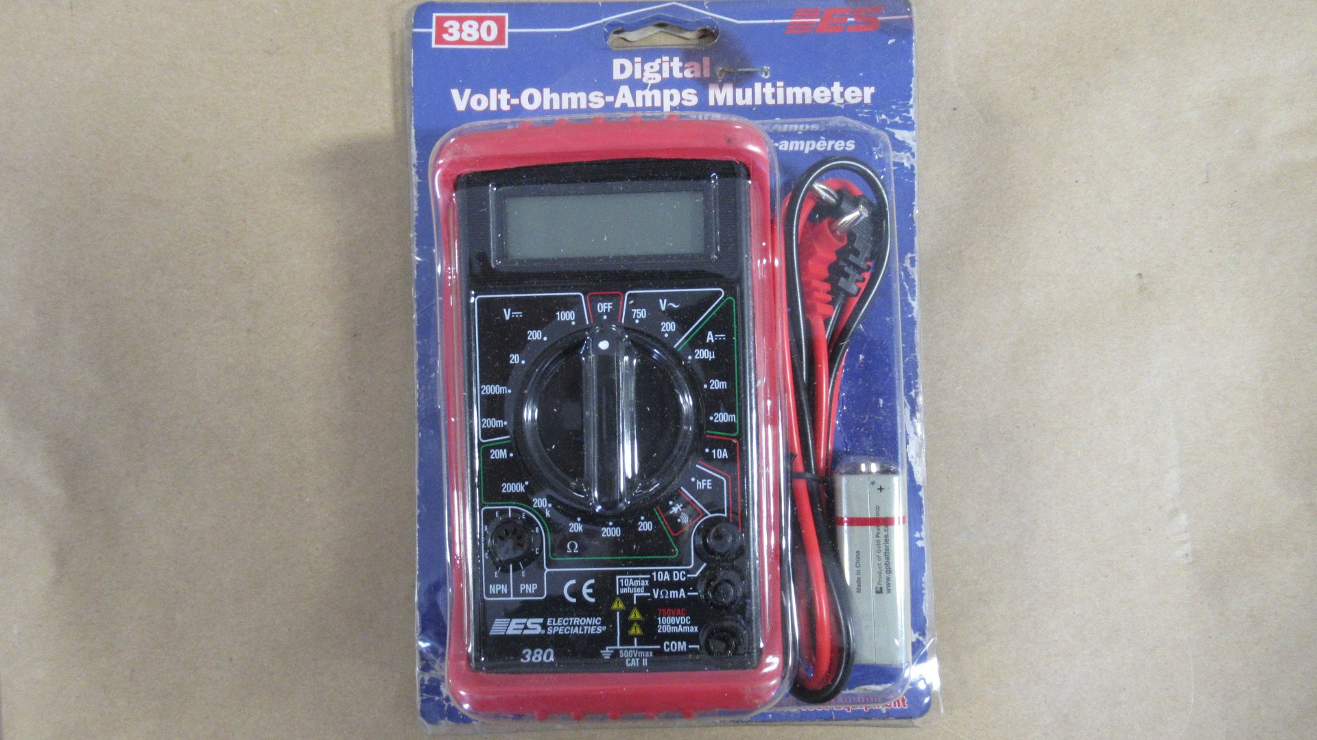 DIGITAL VOLT-OHMS-AMPS MULTIMETER ES-380