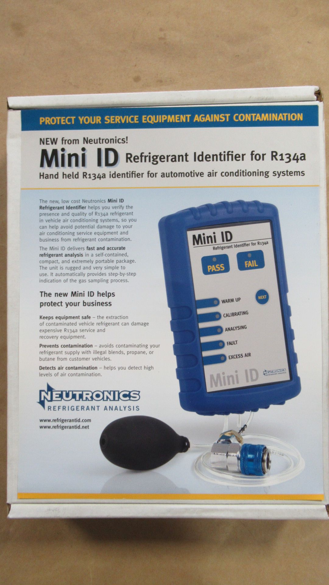 MINI ID REFRIGERANT IDENTIFIER FOR R134a NEUTRONICS