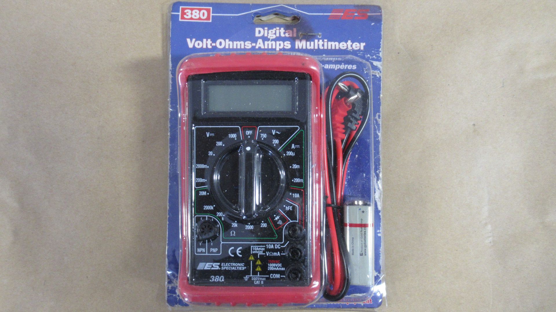 DIGITAL VOLT-OHMS-AMPS MULTIMETER ES-380