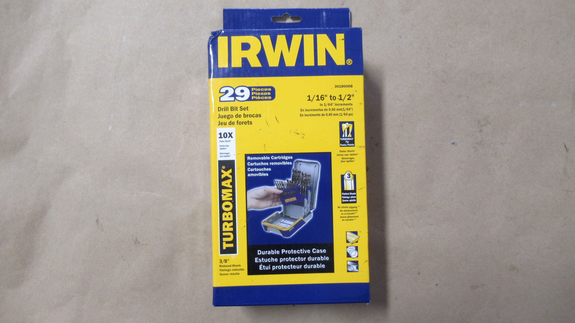 29PC DRILL BIT SET 1/16"-1/2" IRWIN 3018006B