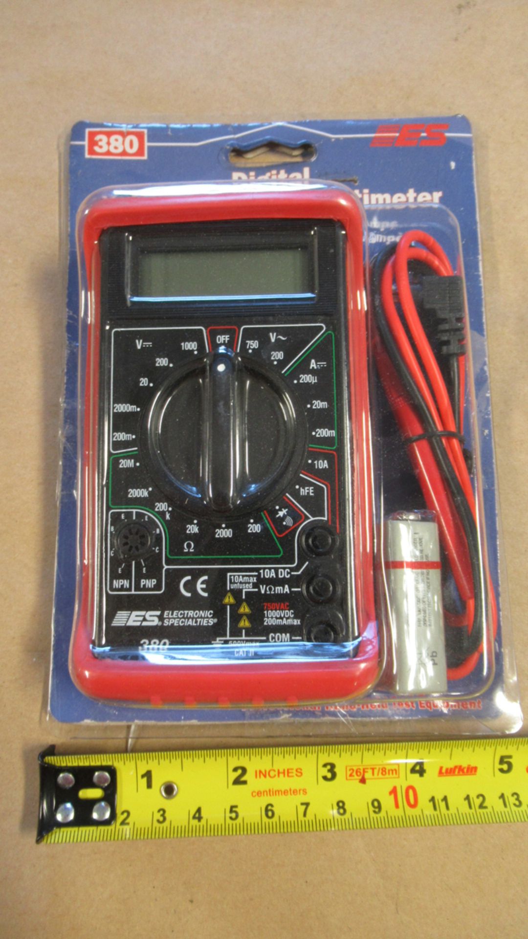 DIGITAL VOLT-OHMS-AMPS MULTIMETER ES-380