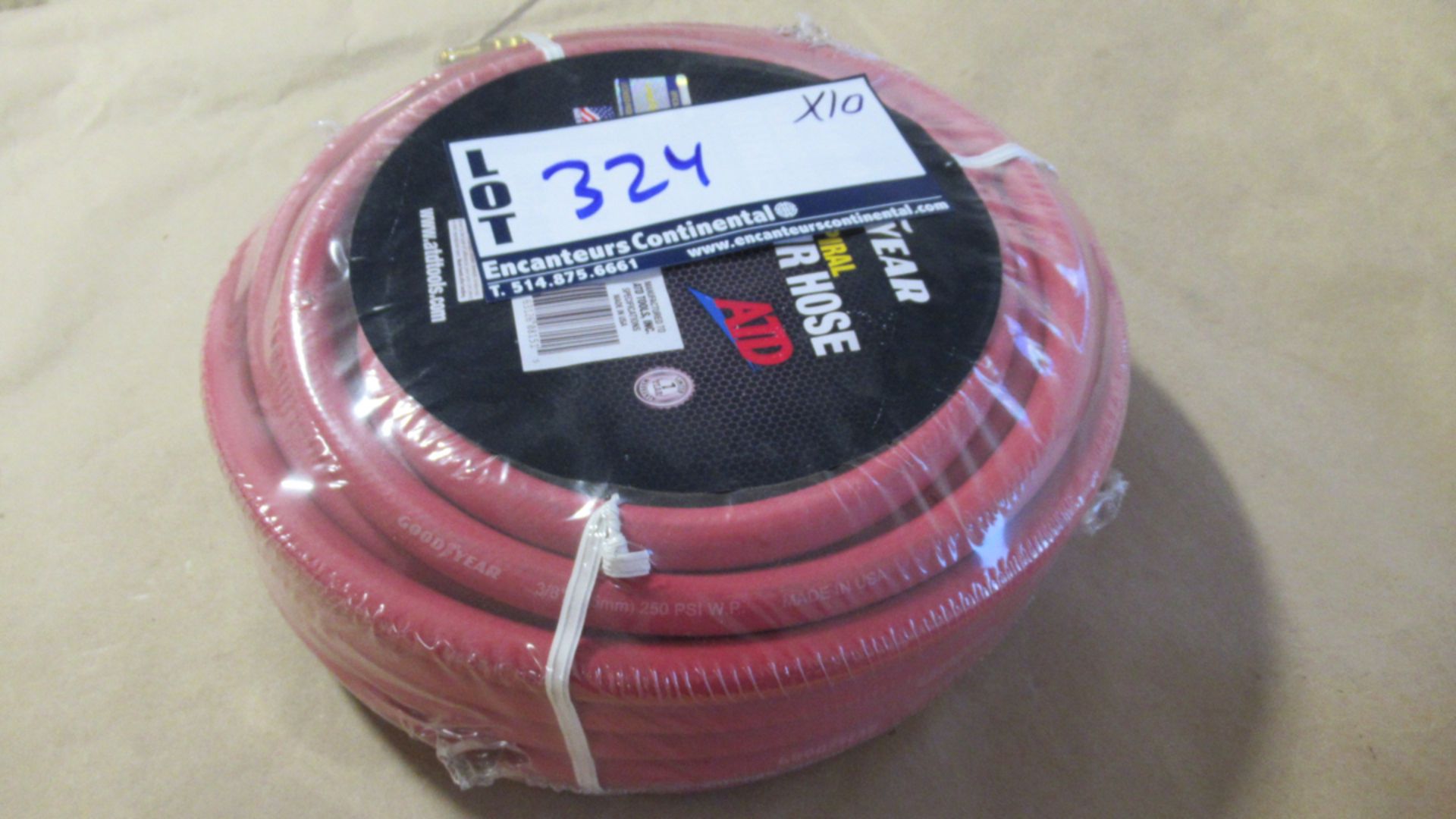 3/8"x50' 2-SPIRAL RUBBER AIR HOSE GOODYEAR ATD-8151