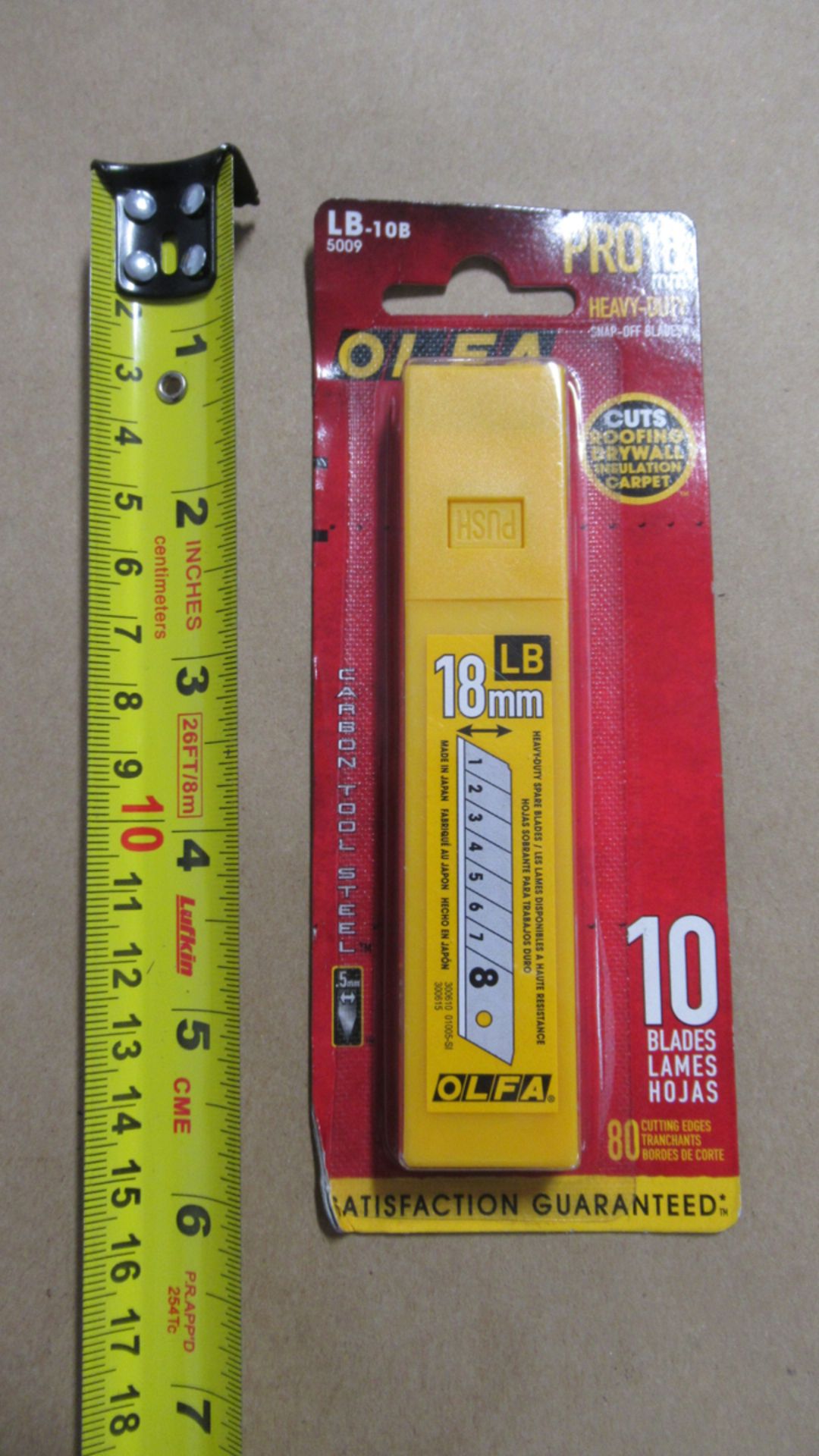 PKG DE 10 LAMES 18mm OLFA LB-10B