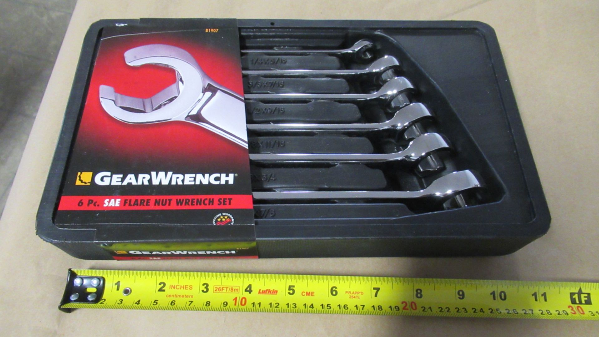 6 PC SAE FLARE NUT WRENCH SET GW 81907