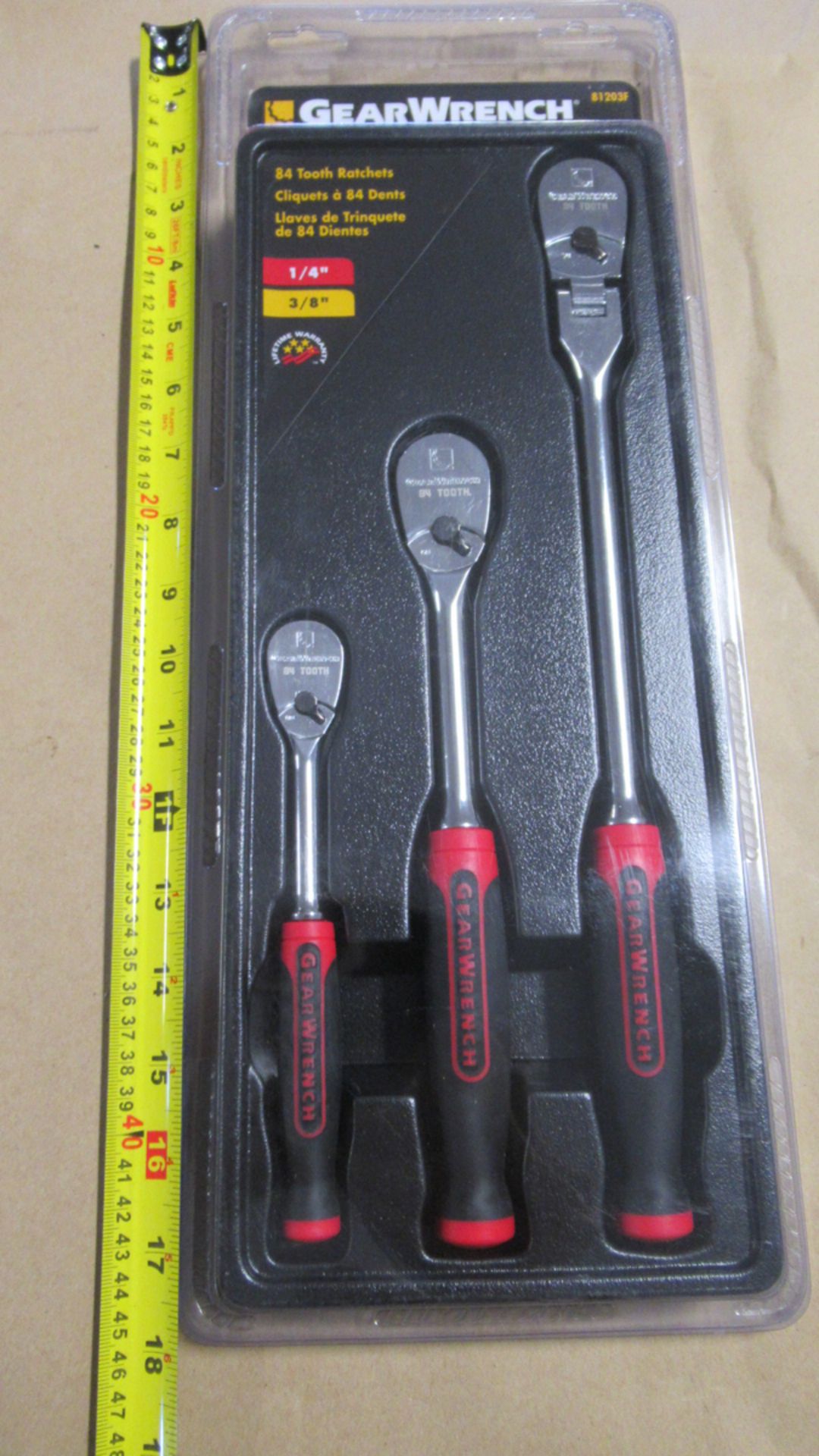 3 PC 1/4",3/8" dr RATCHETING SET GW 81203F