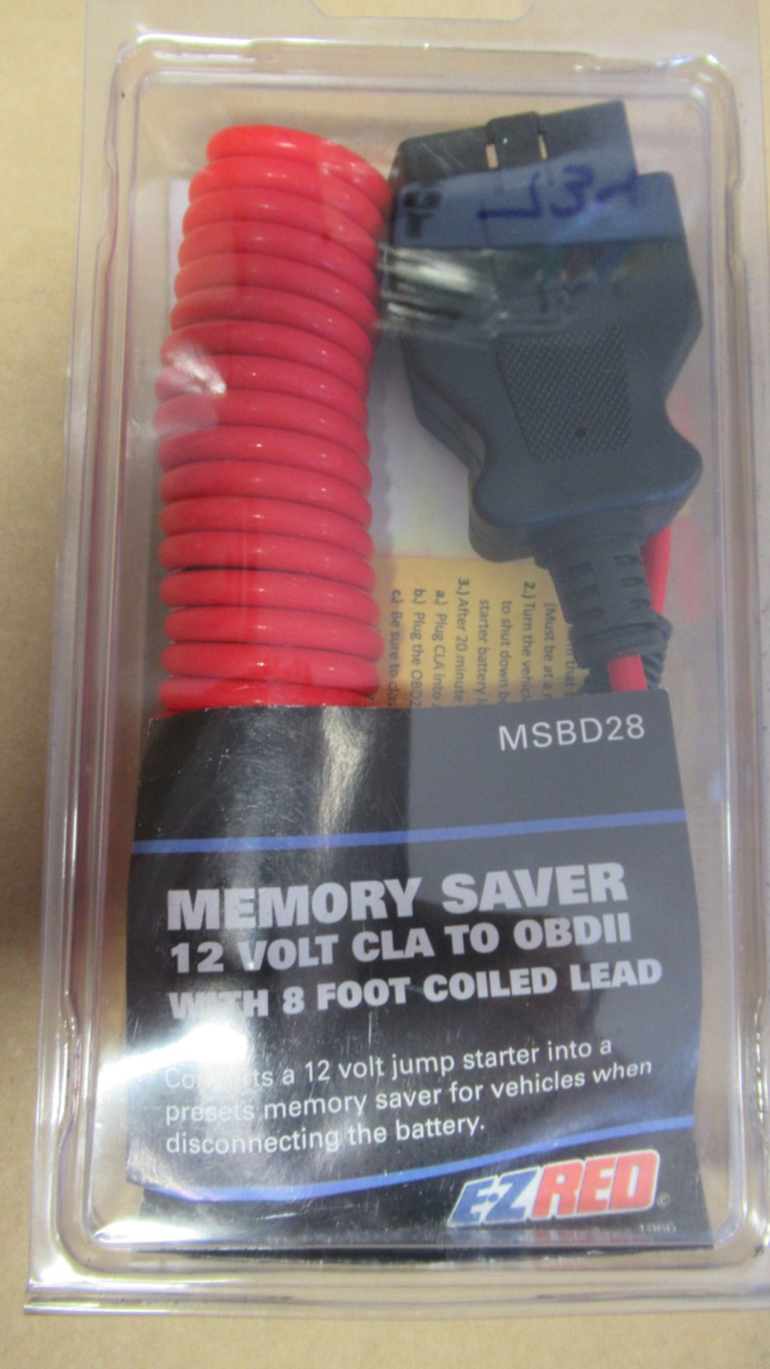 MEMORY SAVER 12v CLA TO OBD11 W/ 8' COILED LEAD EZ RED MSBD28