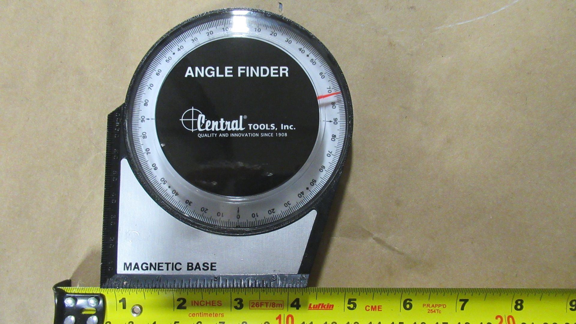 4-1/8" ANGLE FINDER W/ MAGNETIC BASE CENTRAL