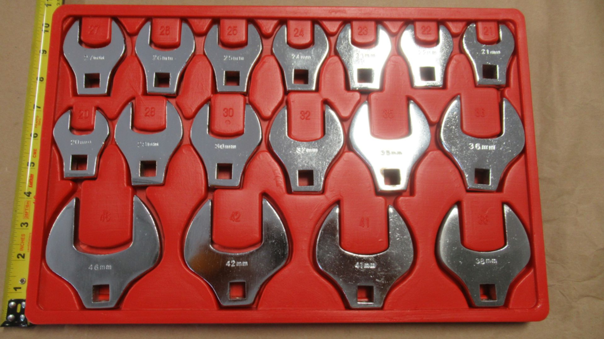 14 PC 1/2" dr WRENCH CROWFOOT WRENCH SET 20mm-46mm V8 7917