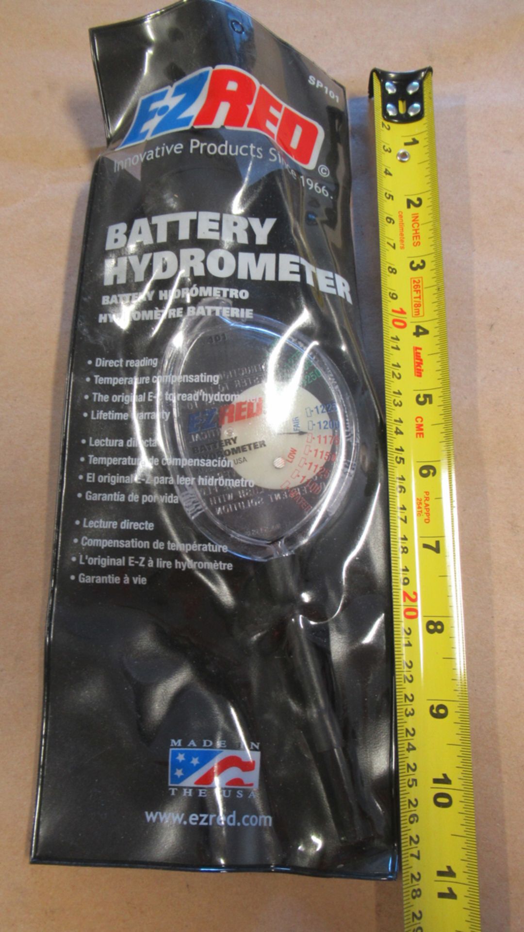 BATTERY HYDROMETER EZ RED SP101