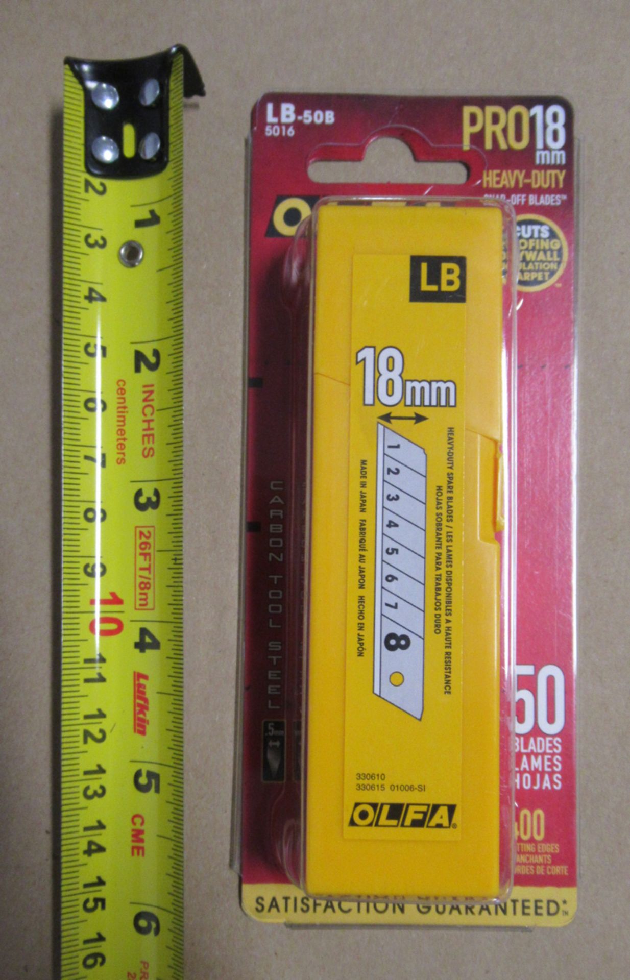 PKG DE 50 LAMES 18mm OLFA LB-50B