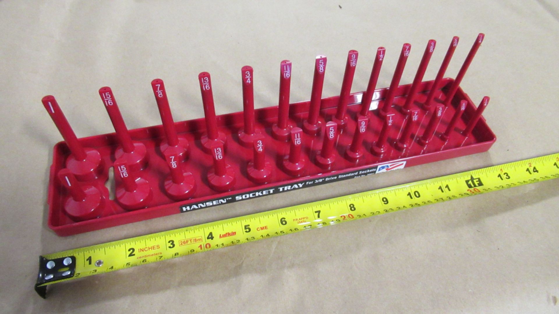 SOCKET TRAYS HANSEN3/8"DR. SAE 1/4"-1"