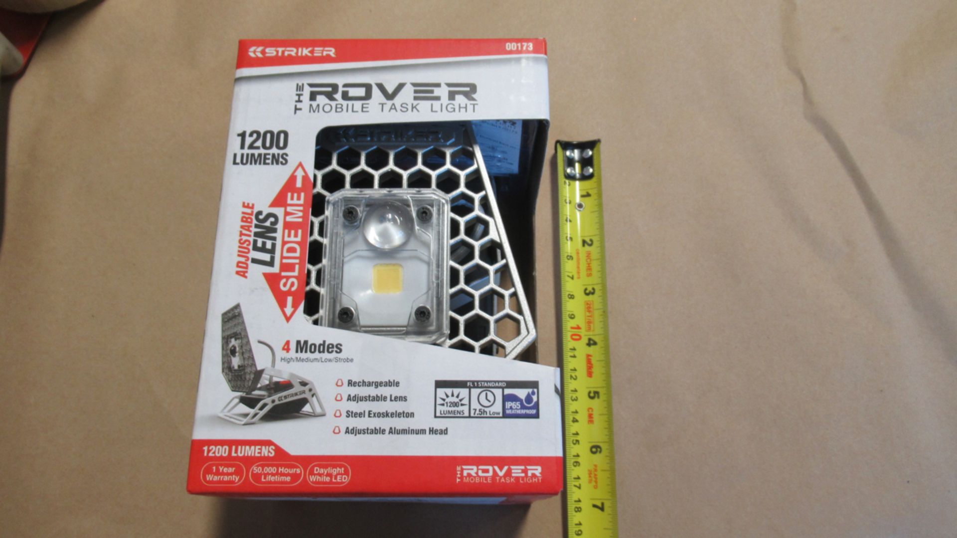 LAMPE DE TRAVAIL RECHARGEABLE 1200 LUMENS ROVER 00173 - Image 2 of 2