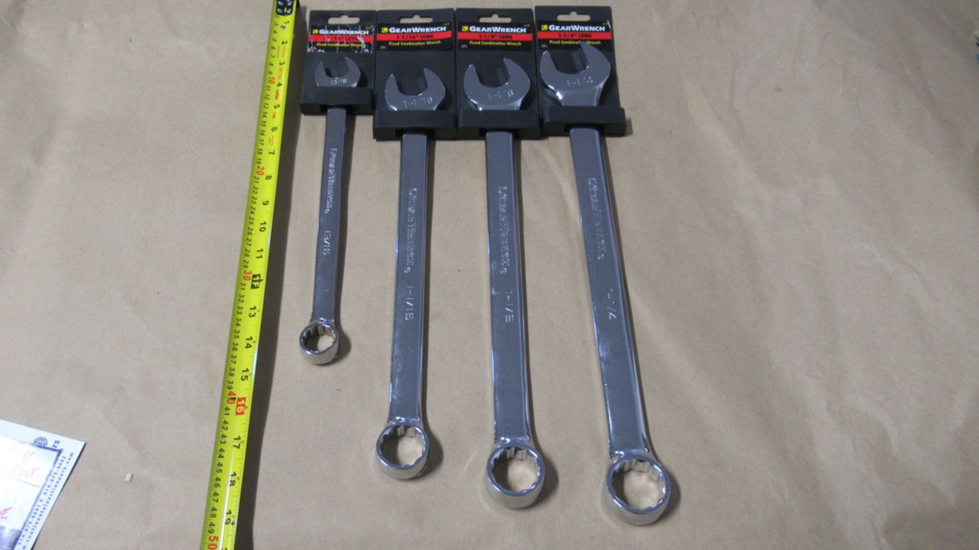 ENS DE 4 CLES SAE 1-16",1-1/8",& 1-1/4" LONG FIXED COMBINATION WRENCH GW