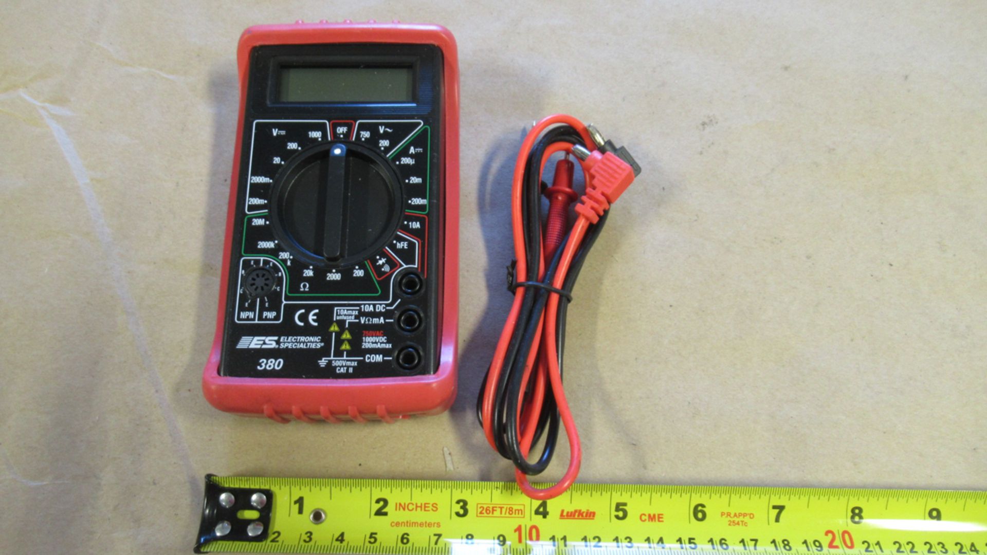 DIGITAL VOLT-OHMS-AMPS MULTIMETER ES-380