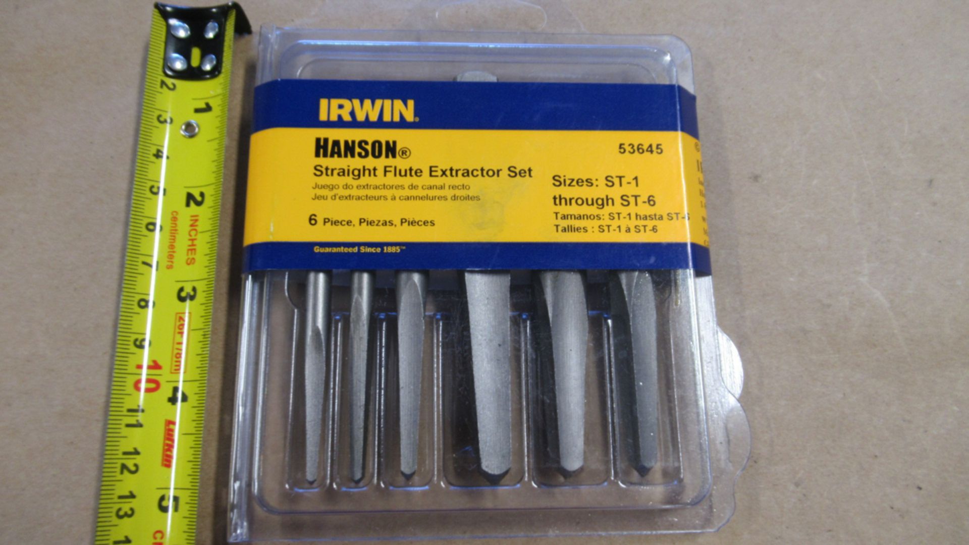 6 PC STRAIGHT FLUTE EXTRACTOR SET SI1-ST-6 IRWIN 53644