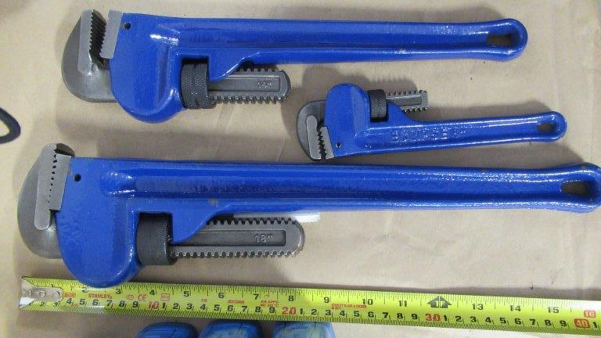 LOT: (3 pcs) ASST. SIZE PIPE WRENCHES, 8'' , 14'' 18''