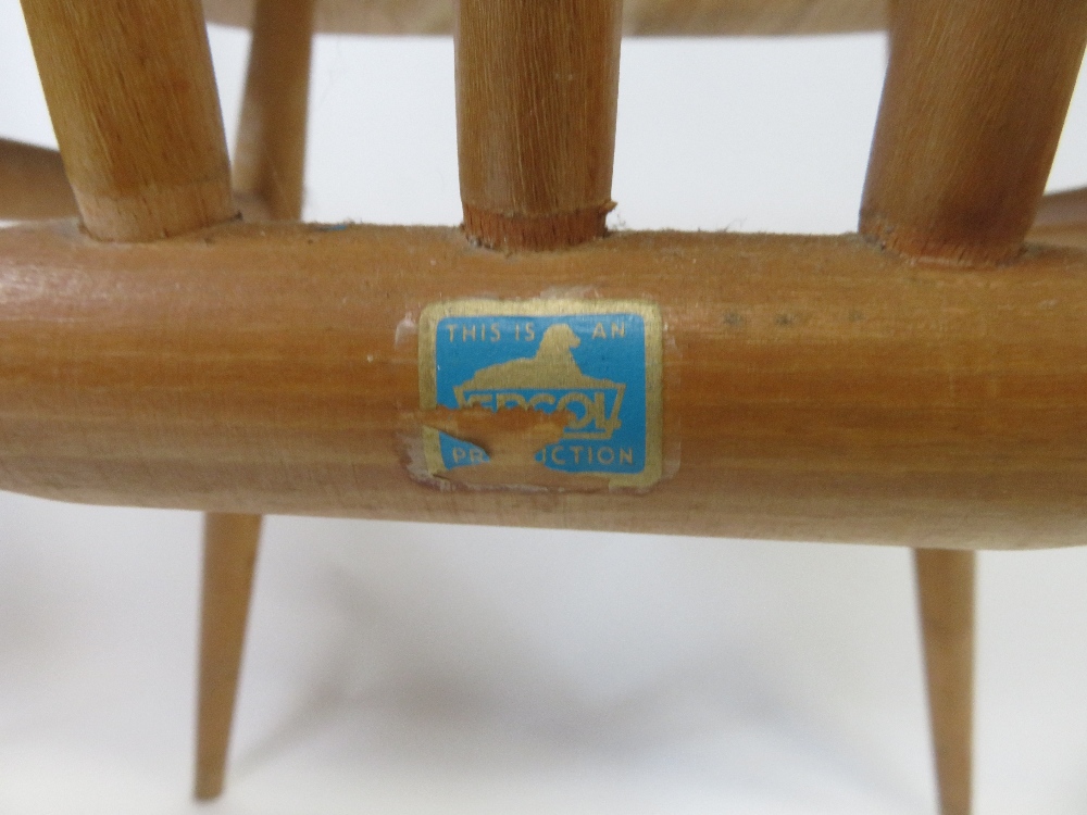 A pair of Ercol light wood stick back chairs - Image 3 of 3