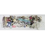 A very large quantity of costume jewellery to include many bead necklaces