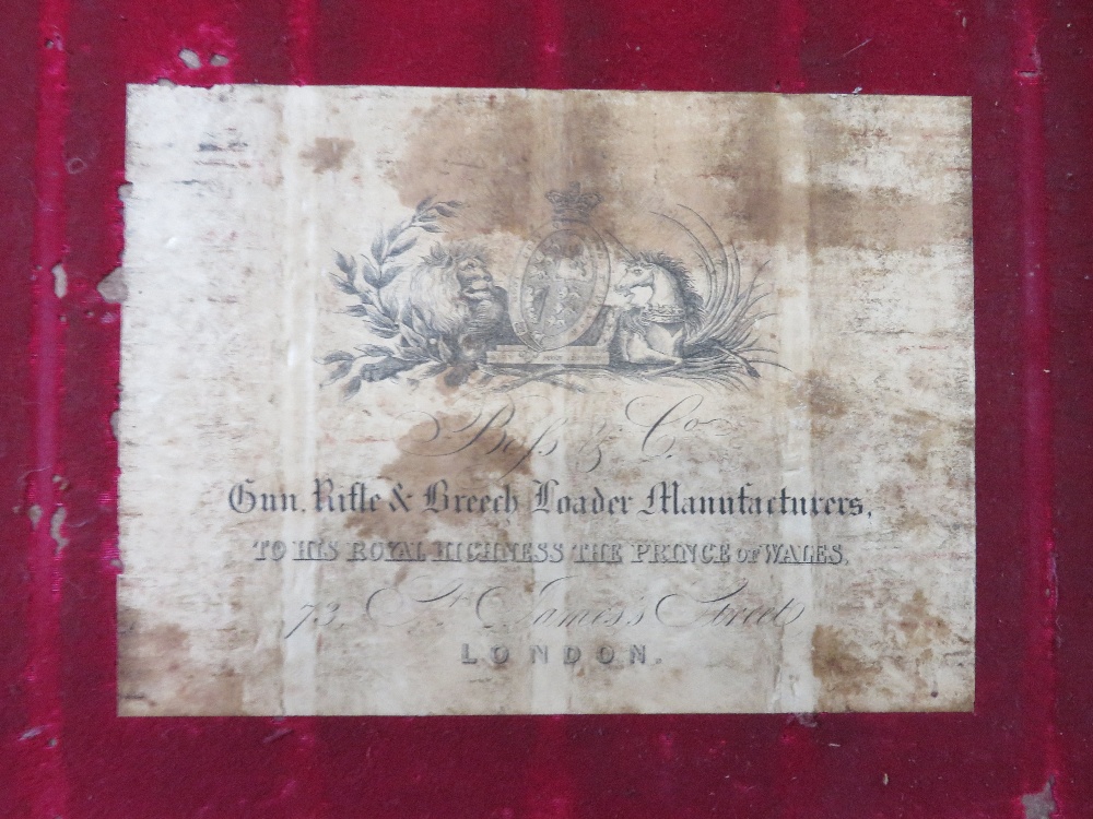 A leather six section gun cartridge case, bears paper label 'Boss and Co, Gun, Rifle & Breech loader - Image 3 of 5