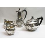 A Victorian four piece silver plated tea and coffee service, by Benetfink & Co, Cheapside