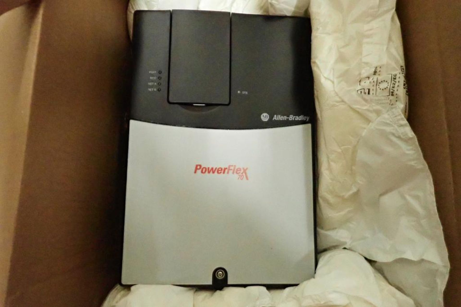 Unused Allen Bradley power flex 70 vfd, 30 hp, 480 volt. **Rigging Fee: $10**