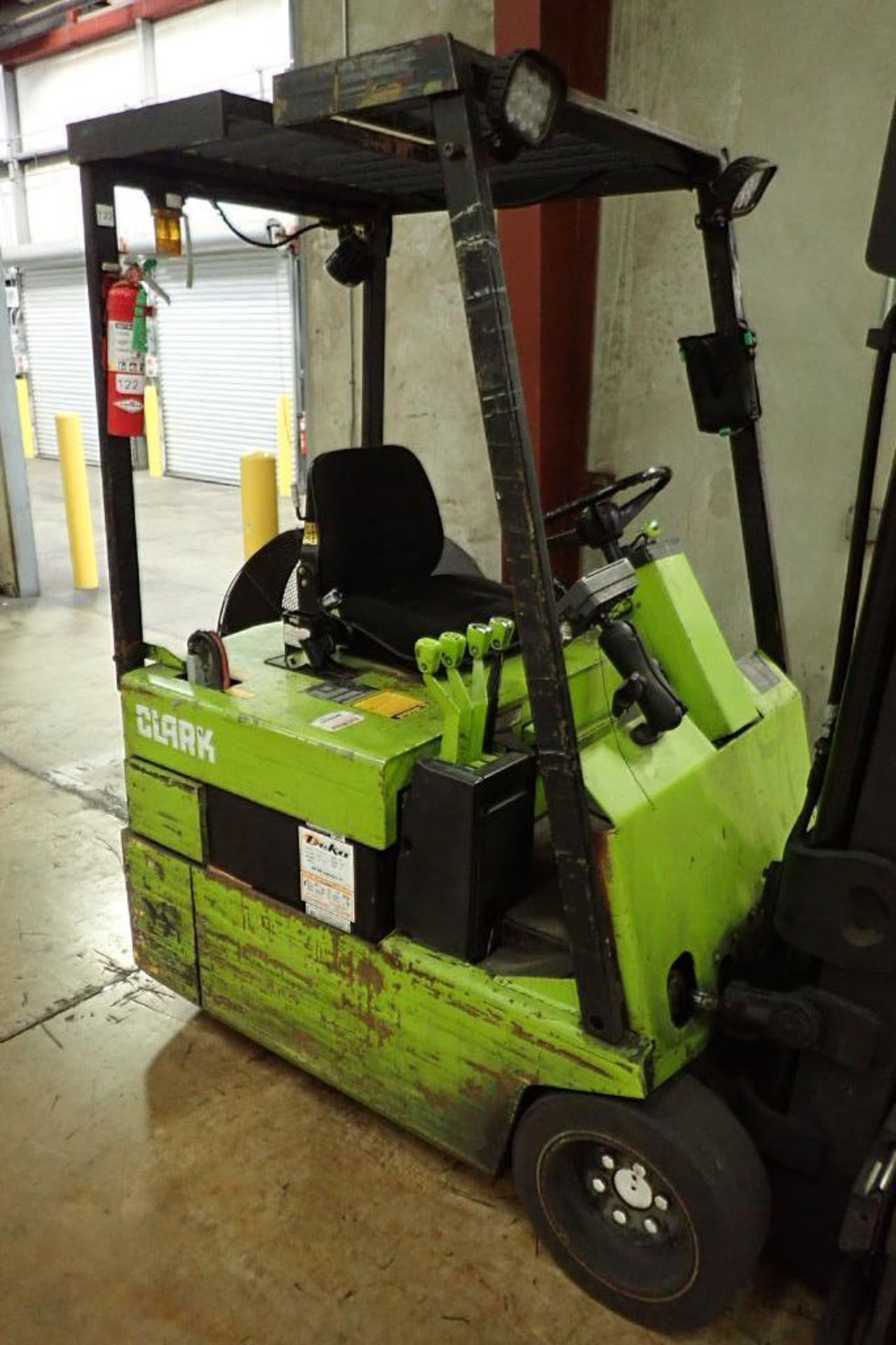 Clarke 36 volt electric lift truck, Model TM15, SN TM247-0846-8865FB, 2,625 lb., 128 in. Brudi slip - Image 4 of 11